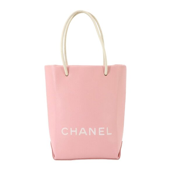 CHANEL Pink Leather Tote Bag - Picture 1 of 10